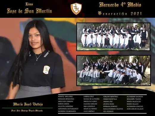 Cuadro de graduación tradicional para Octavo Básico