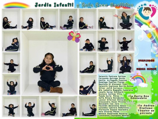 Cuadro con cubo para jardin infantil