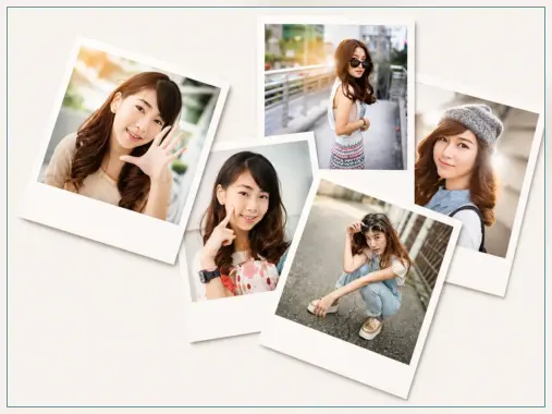 Fotos polaroid de niñas asiaticas