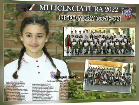Cuadro clásico, con énfasis en la foto individual con las fotos del curso para complementar, fotos ordenadas y/o desordenadas