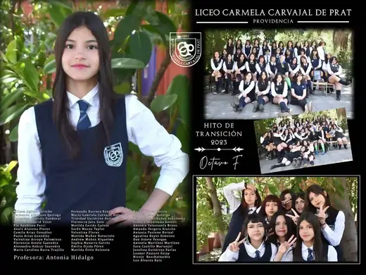 Cuadro de graduación para Octavo Básico con fotografía junto a los mejores amigos.