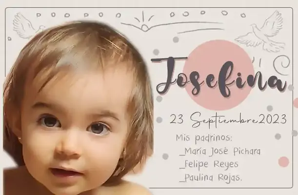 Para invitaciones que luego quedan como recuerdos para bautizos