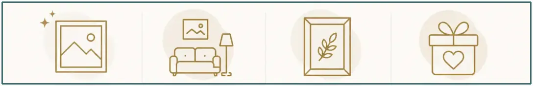 Beneficios de los cuadros personalizados 30x40 cm y A3 con impresión fotográfica profesional, marcos elegantes y opciones para decoración y regalos.