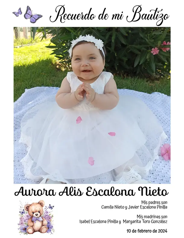Diseños especiales para bautizos, o enviar tu propio diseño