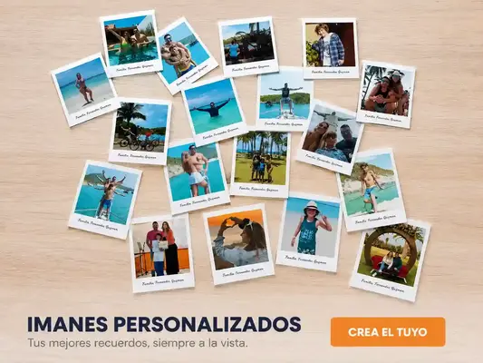 Tamaños de imanes estilo polaroid, si necesitas otros tamaños, consulta