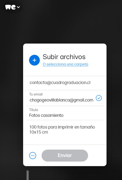 we transfer enviar imagenes
